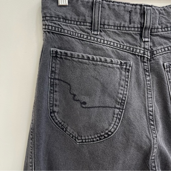 We the free Aster Straight Leg Jeans Barrel Leg in Asteroid Washed Black Size 30 - Picture 13 of 16